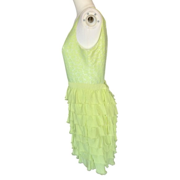 H&M Conscious Collection Round Neck Sleeveless Ruffled Open Back Dress Sz 8 - Picture 3 of 9